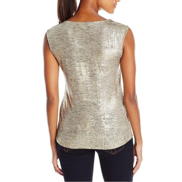 Calvin Klein size M metallic top - Picture 2 of 11
